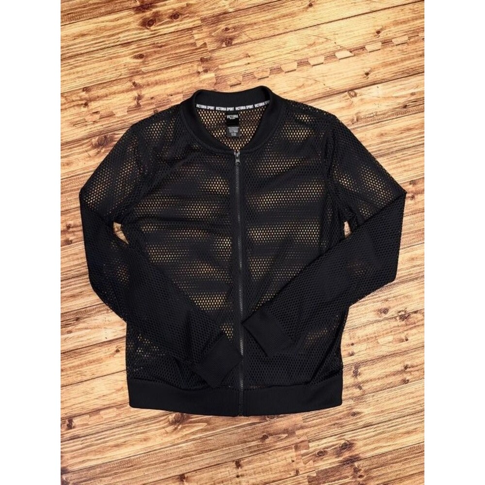Victoria's Secret Sport Black Mesh Jacket